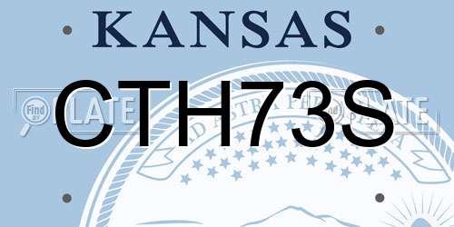 CTH73S Kansas License Plate