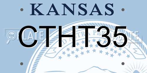 CTHT35 Kansas License Plate