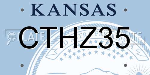 CTHZ35 Kansas License Plate