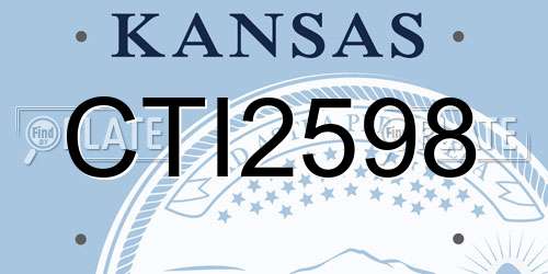 CTI2598 Kansas License Plate