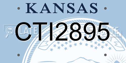 CTI2895 Kansas License Plate