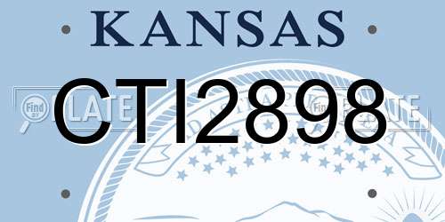CTI2898 Kansas License Plate