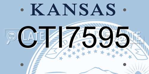 CTI7595 Kansas License Plate