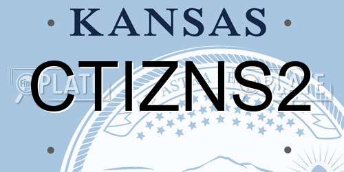 CTIZNS2 Kansas License Plate