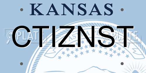 CTIZNST Kansas License Plate