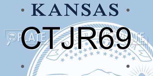 CTJR69 Kansas License Plate