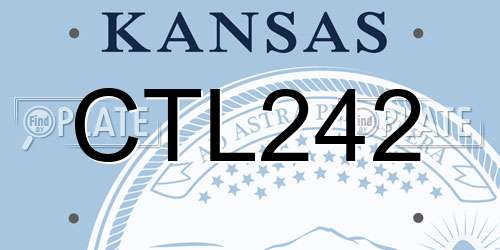 CTL242 Kansas License Plate