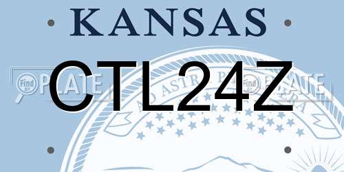 CTL24Z Kansas License Plate