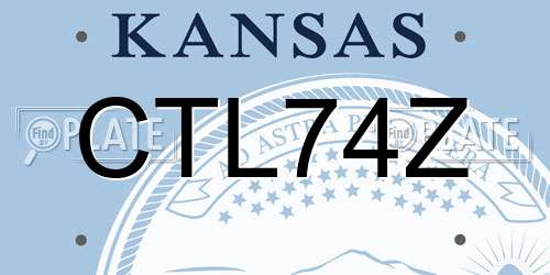 CTL74Z Kansas License Plate
