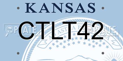 CTLT42 Kansas License Plate