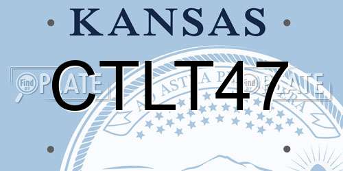 CTLT47 Kansas License Plate