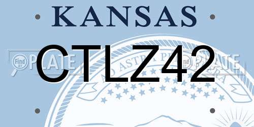 CTLZ42 Kansas License Plate