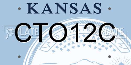 CTO12C Kansas License Plate