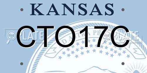 CTO17C Kansas License Plate