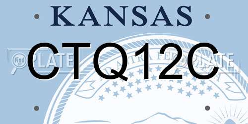 CTQ12C Kansas License Plate