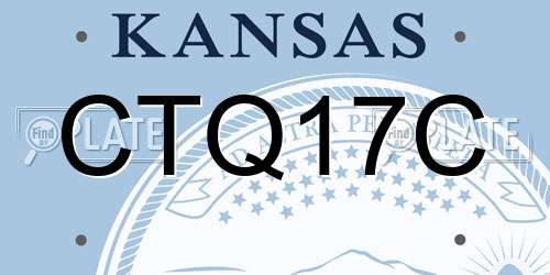 CTQ17C Kansas License Plate