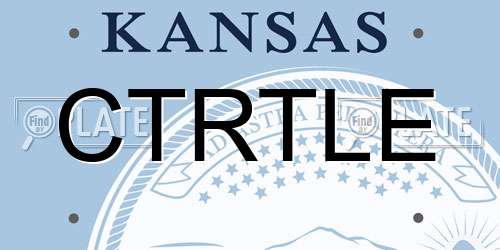 CTRTLE Kansas License Plate