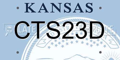 CTS23D Kansas License Plate