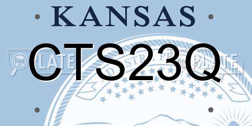 CTS23Q Kansas License Plate