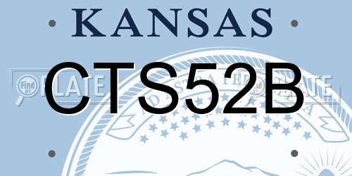 CTS52B Kansas License Plate