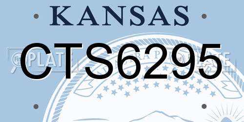 CTS6295 Kansas License Plate