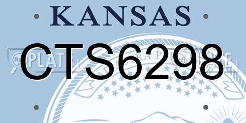 CTS6298 Kansas License Plate