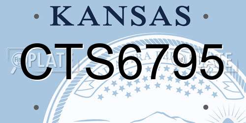 CTS6795 Kansas License Plate