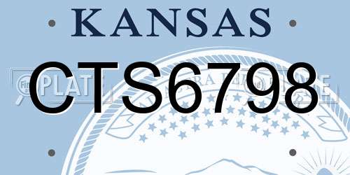 CTS6798 Kansas License Plate