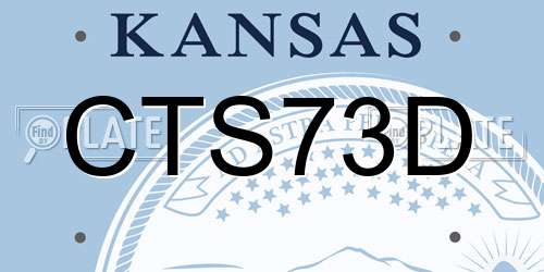 CTS73D Kansas License Plate