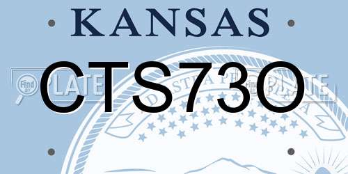 CTS73O Kansas License Plate