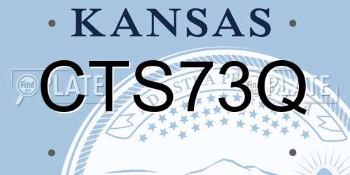 CTS73Q Kansas License Plate