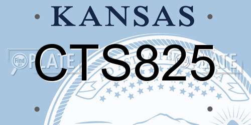 CTS825 Kansas License Plate