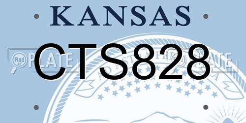 CTS828 Kansas License Plate