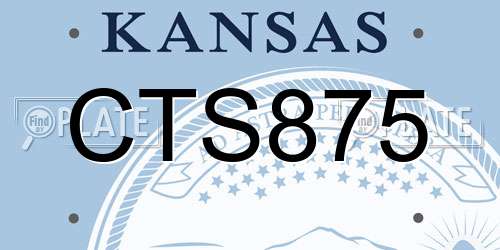 CTS875 Kansas License Plate