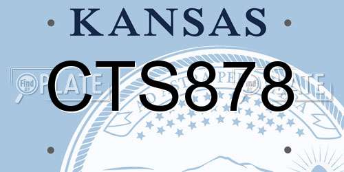 CTS878 Kansas License Plate