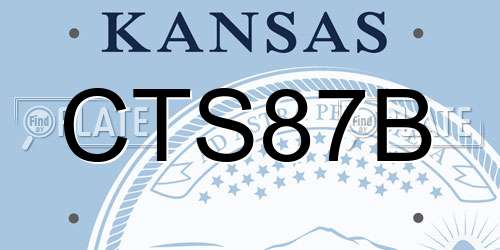 CTS87B Kansas License Plate