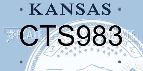 CTS983 Kansas License Plate