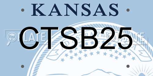 CTSB25 Kansas License Plate