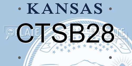 CTSB28 Kansas License Plate