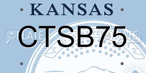 CTSB75 Kansas License Plate