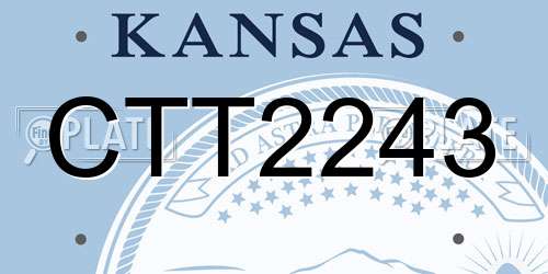 CTT2243 Kansas License Plate