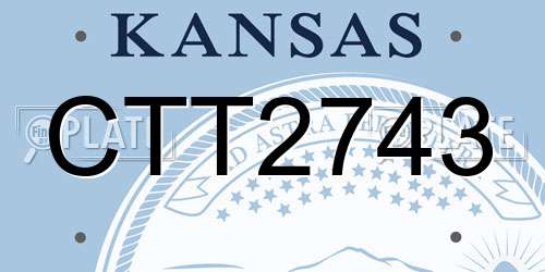 CTT2743 Kansas License Plate