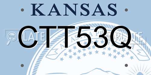 CTT53Q Kansas License Plate