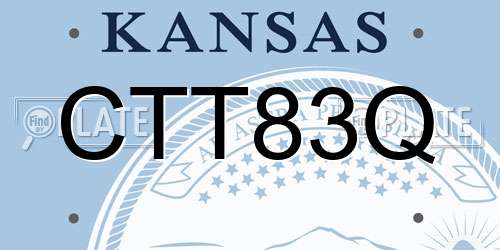CTT83Q Kansas License Plate