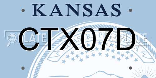 CTX07D Kansas License Plate