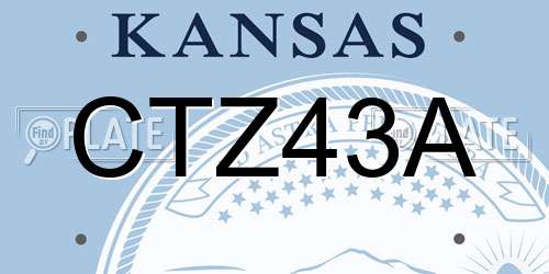 CTZ43A Kansas License Plate