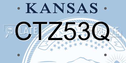 CTZ53Q Kansas License Plate