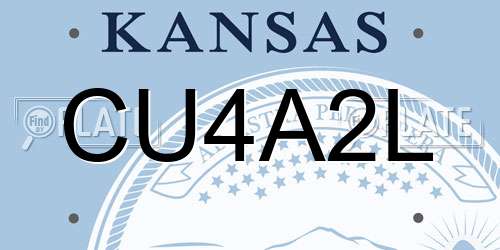CU4A2L Kansas License Plate