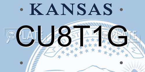 CU8T1G Kansas License Plate