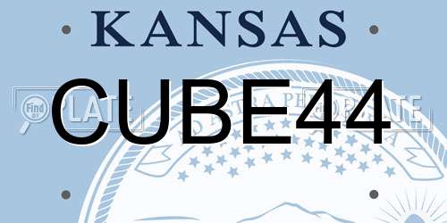 CUBE44 Kansas License Plate